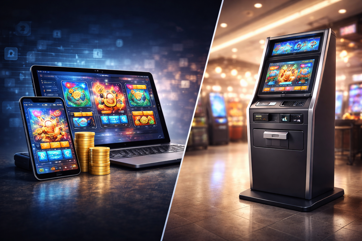 Online Gaming Systems vs Physical Kiosks: Choosing the Right Solution for Your Business