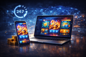 Online gaming systems used by businesses for remote customer engagement